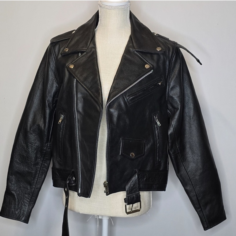 MINT CONDITION FMC LEATHER BIKER JACKET